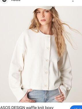 ASOS waffle knit cardigan